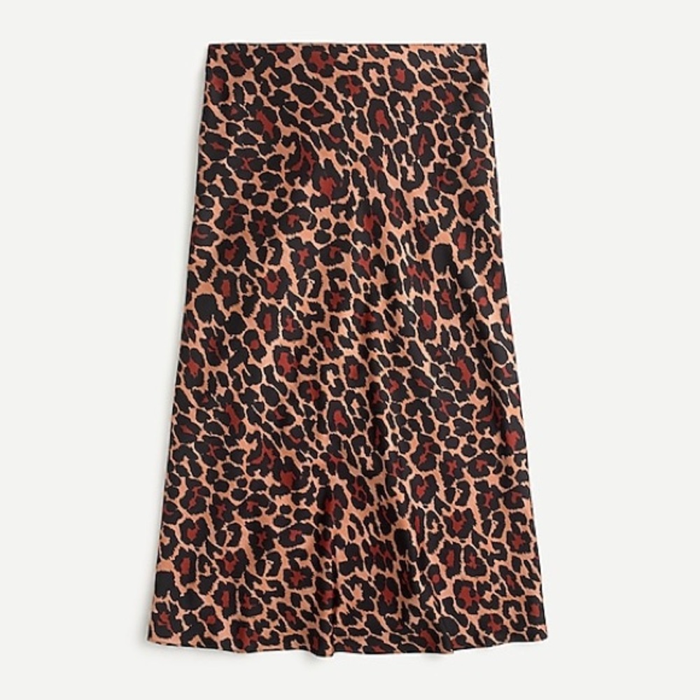J. Crew Leopard Midi Skirt